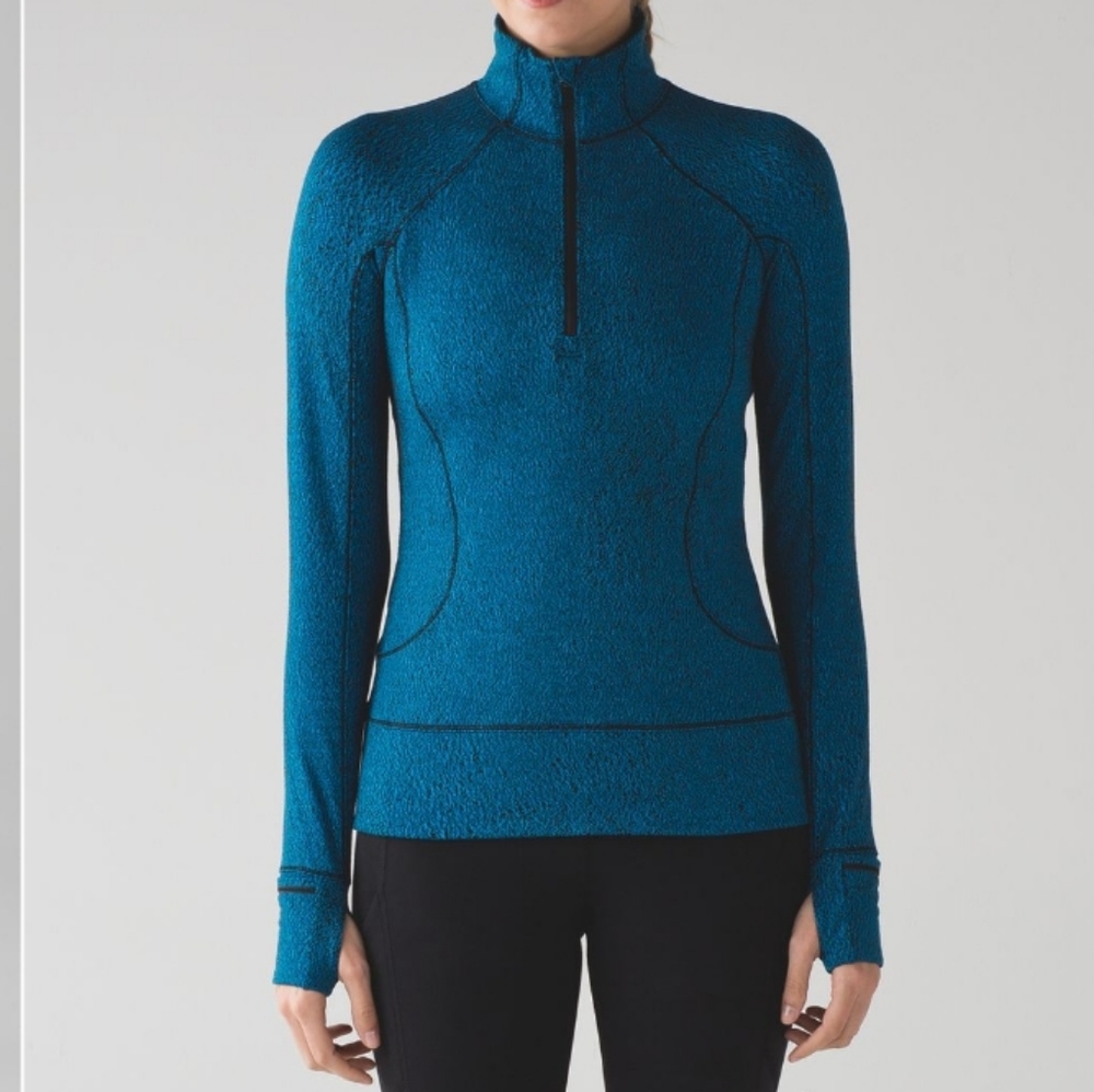 Sz 10 Lululemon Rush Hour 1/2 Zip Running Long Sleeve Pullover Sweater.